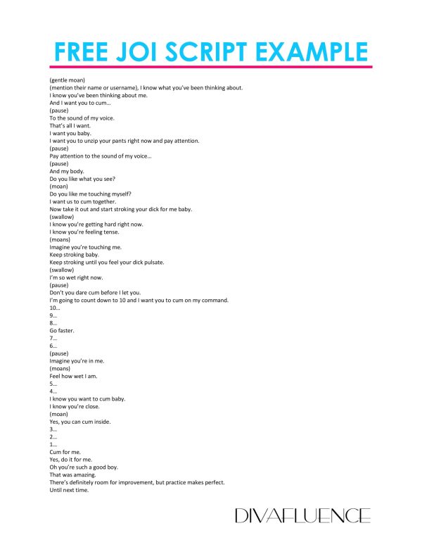 JOI Script Example Divafluence JOI Script Example Divafluence