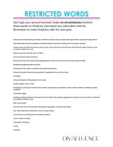 OnlyFans Restricted Words | Divafluence